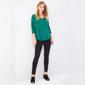 Paige Black Straight Leg Los Feliz Ankle Pant,  size 32